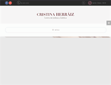 Tablet Screenshot of cristinaherraiz.com